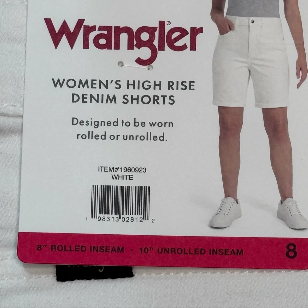 NWT Wrangler White Denim Shorts 8/29